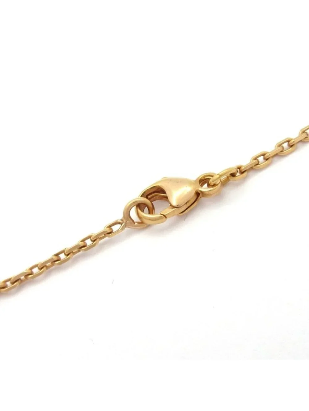 Hermes Necklace O Maillon Leather Pink Gold